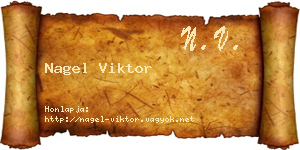 Nagel Viktor névjegykártya